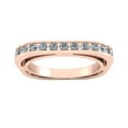 thumbnail image 2 of 2Ct Round Natural Diamond Ladies Euro Style Square Anniversary Wedding Eternity Band Ring 18k Gold IJ SI2, 2 of 3
