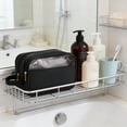 thumbnail image 4 of Black Polyester Toiletry Bag Travel Organizer For Cosmetics Shower 10.0X6.7X4.7 In, 4 of 7