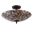 thumbnail image 2 of CHLOE Lighting SHELLEY Mosaic 2 Light Semi-flush Ceiling Fixture 16" Shade, 2 of 3