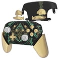 thumbnail image 3 of eXtremeRate Glow in Dark - Totem of Kingdom Black Faceplate Backplate Handles for Nintendo Switch Pro Controller, DIY Replacement Grip Housing Shell Cover and Buttons for Nintendo Switch Pro, 3 of 6