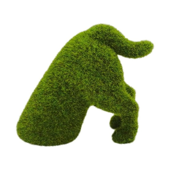 Decorative Peeing Dog Topiary Green Flocking Puppy Ornament for Gardens and Outdoor Spaces