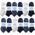 thumbnail image 2 of BILLIONHATS Wholesale Men's Cotton Shoe Liner Training Socks No Show Thin Low Cut Sport Ankle Bulk Socks, 10-13 (48 Pack Assorted), 2 of 4