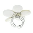 thumbnail image 4 of Gorgeous Flower of the Ocean White Seashell and Crystal Ring, 4 of 5
