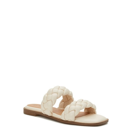 Time and Tru Women's Braided Two Band Sandals