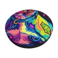 thumbnail image 1 of Disketp Neon Pop Art Pitbull Funda Redonda para Taburete, Funda de Cojín para Silla de Bar Suave y Elástica-14 inch, 1 of 7