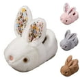 thumbnail image 4 of Splozh Girl Boy House Slipper Kids Rabbit Winter Slipper Warm Bunny Slippers Soft Plush Indoor Girls Boys Slipper,White 6.5, 4 of 6