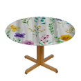 thumbnail image 3 of BCIIG Flower Pattern Round Table Cover Stain Resistant Washable Indoor Outdoor Tablecloth Kitchen Dining Wedding Parties Picnic Camping 100% Polyester Fiber 31-35, 3 of 8