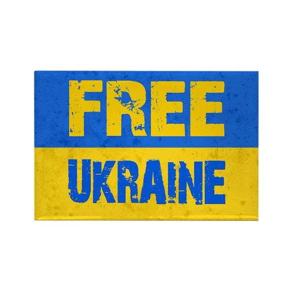 CafePress - Free Ukraine - Rectangle Magnet, 2"x3" Refrigerator Magnet