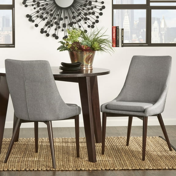 Weston Home Baxter Linen Barrel Back Dining Chairs, Set of 2, Multiple Colors