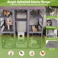 thumbnail image 6 of MEDEHOO Catio Outdoor Cat Enclosure - 70" Large Wooden Cat House with 5 Platforms, 2 Napping Boxes & Weatherproof Asphalt Roof, Walk-in Kitty Condo for Multiple Cats, 6 of 10
