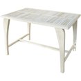 thumbnail image 1 of homeroots outdoor 376773 Table à Manger Compacte en Teck Finition Bois Flotté, 1 of 1