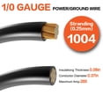 thumbnail image 3 of Cable Tuijodaix calibre 1/0 (6 m cada uno, rojo/negro), CCA, cobre, 3 of 7