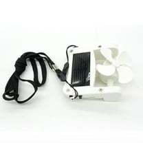 WHAMVOX Mini Solar Powered Fan Clip-On USB Cooling Fan for Mountain Climbing Camping - White