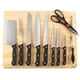 thumbnail image 1 of Set de Cuchillos Aquila 10 Pzs Acero Inoxidable con Tabla de Madera JC1111, 1 of 5