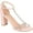 Blush, variant on Journee Womens Denali Rhinestone Detail Block Heel Sandals