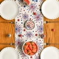 thumbnail image 4 of Sm:)e Firework 4th of July Table Runner 13x72 Inch, Durable and Easy Cleaning Perfect for Independence Day Celebration and Family Gathering, 4 of 7