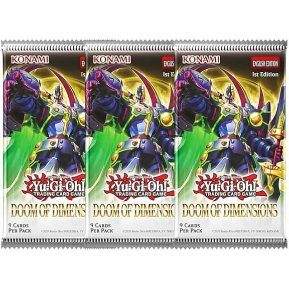 Yugioh Doom of Dimension 3 Pack Booster Pack lot
