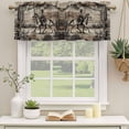 thumbnail image 2 of 2 Pack Valances for Window, Brown Western Farmhouse Short Curtains for Kitchen Bedroom Living Room, Vintage Cowboys Cactus Rod Pocket Small Window Treatment Valance Drapes 42 x 12 Inch, 2 of 8