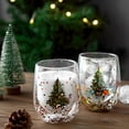 thumbnail image 5 of Tasses Mignonnes Thé Café Tasse Lait Double Paroi Verre Mug Cadeaux de Noël, 5 of 5