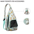 thumbnail image 2 of Bone Pattern Sling Backpack - Dog Lover's Crossbody Bag, Fashionable Multi-Pocket Pack for Daily Use, 2 of 4