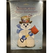 Beistle Snowman Honeycomb Art Tissue Centerpiece Winter Table Decoration 10.5”