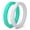 White, Turquoise, variant on Silicone Rings by Rinfit - Safe & Durable Wedding Bands For Women - Stackable Infinity Rubber Rings - 2 Pack