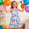thumbnail image 4 of Mitankcoo Girls Fashion Print Dresses Adjustable Spaghetti Strap Cute A-Line Dress for Summer Casual, 4 of 8
