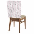 thumbnail image 2 of Pink and Grey Leaf Dining Chair Back Cover Only, Abstract Farmhouses Plants Floral Branches Set of 6 Chair Back Covers, Removable Washable for Dining Room, Banquet & Holiday Decoration, 2 of 9