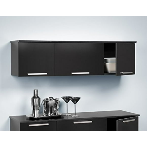 Black Coal Harbor Wall Mounted Hutch