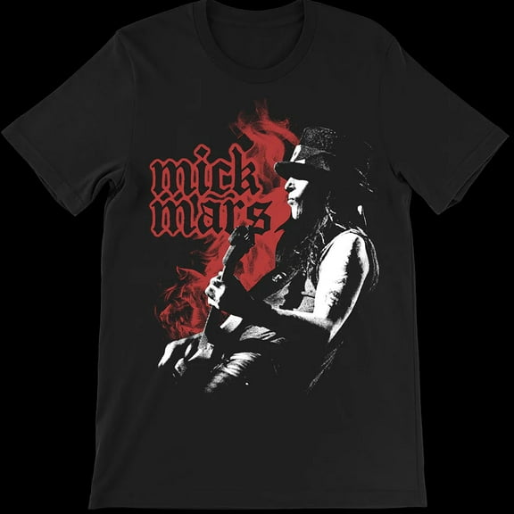 VTG Mick Mars artwork black T-shirt Unisex All sizes