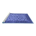 thumbnail image 2 of Ahgly Company Machine Washable Indoor Rectangle Oriental Blue Traditional Area Rugs, 6' x 9', 2 of 4