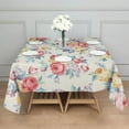 thumbnail image 3 of Pioneer Flower Floral Print Pattern Square Tablecloth,Waterproof Square Table Cover,Wipeable Spillproof Washable Table Cover for Home Kitchen Party Decor 42"X42"(107x107cm), 3 of 6