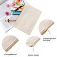 thumbnail image 4 of Bolsas de lona en blanco para cosméticos, bolsas de maquillaje con cremallera, paquete de 16, 4 of 6