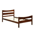 thumbnail image 1 of Gymax Twin Size Platform Bed Frame Foundation w/Headboard &Wood Slat Support Walnut, 1 of 8