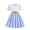 Light Blue, variant on Bearichfupo Girls Solid Color Cute Puffed Sleeve Round Neck Pleated Long Dress, Sizes 7-8 Years