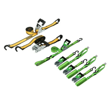 Xstrap 6 Pack Ratchet Tie Down Strap Set