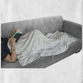 thumbnail image 6 of Black and White Soft Flannel Fleece Throw Blanket, Geometric Arrangement with Monochrome Design Lines and Optical Illusion, Cozy Plush for Indoor and Outdoor Use, 60" x 80", Black White, by Ambesonne, 6 of 6