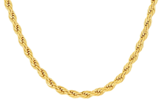 14K Yellow Gold 2.5mm Rope Chain, 20 