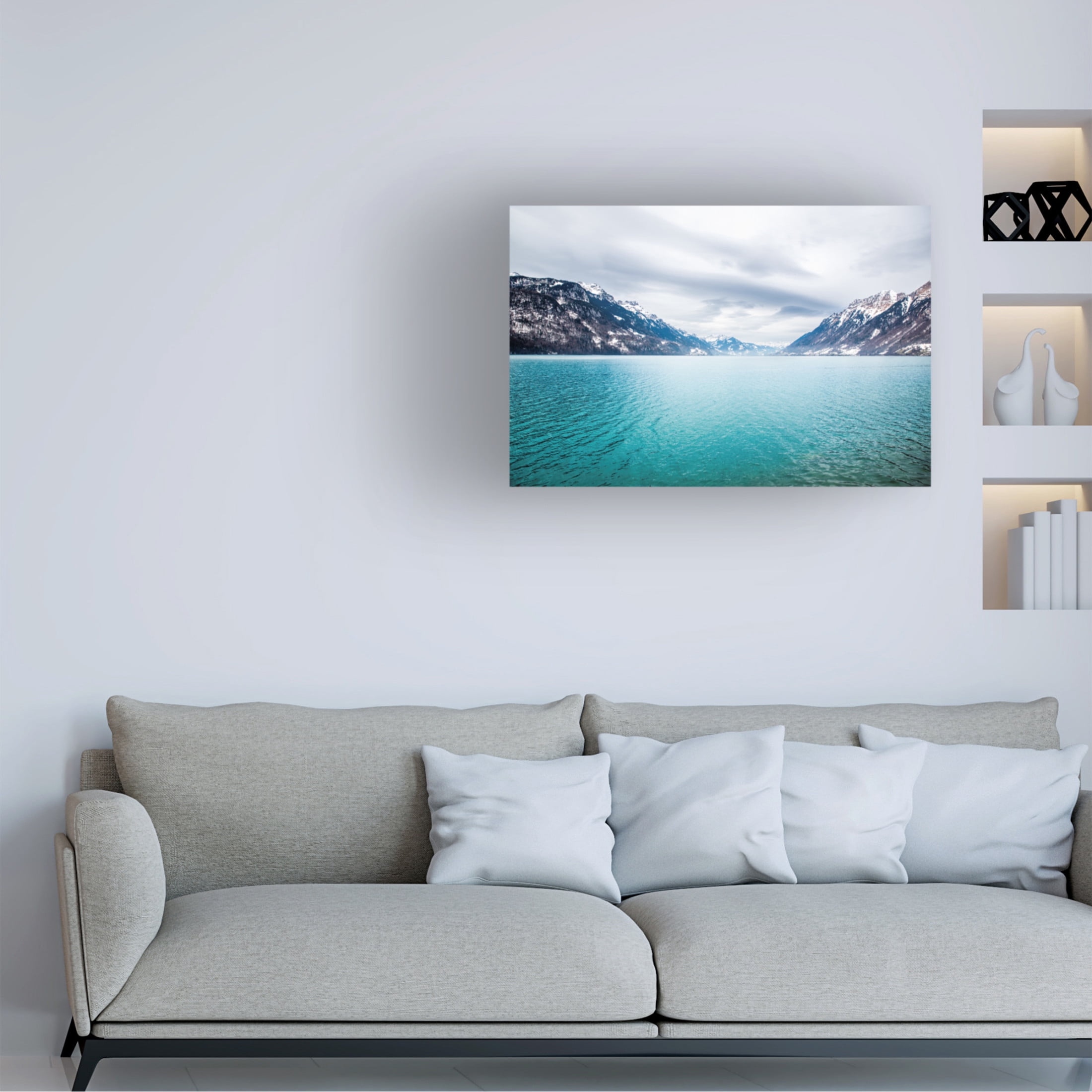 Canvas Wall Art - Allison Burton 'InterlakenSwitzerland' Wall Art for Living Room, Bedroom, or Office Décor by Trademark Fine Art - 32 x 22 Inches