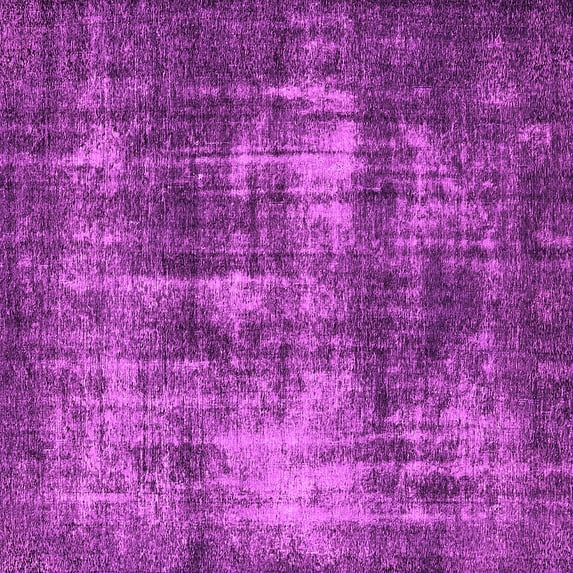 Ahgly Company Indoor Square Oriental Pink Industrial Area Rugs, 7' Square