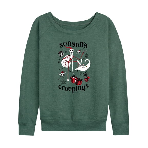 The Nightmare Before Christmas - Season's Creepings - Women's French Terry Long Sleeve Pullover