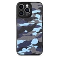 thumbnail image 5 of Feishell Supports Wireless Charging Case for iPhone 12 Pro Max,Luxury Camouflage Pattern Military Grade Camera Lens Protective PU+PC+TPU Shockproof Slim Back Cover.For iPhone 12 Pro Max,Blue, 5 of 12