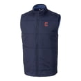 thumbnail image 2 of Men's Cutter & Buck  Navy Cleveland Guardians Big & Tall Stealth Hybrid Quilted Windbreaker Full-Zip Vest, 2 of 3