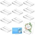 thumbnail image 1 of 10Pack Acrylic Sign Holders Clear Wedding Sign Table Number Holder Stands Reusable Transparent Acrylic Card Display Slot Stand for Wedding Photos Office Menu, 1 of 11