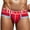 Red, variant on HUPOM Mens Underwear Boxer Briefs Male Thongs Medium waist Comfort Waist Solid Boxer Briefs Red M