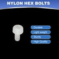 thumbnail image 5 of Uxcell M2x4mm White Nylon Bolts Plastic Nuts Full Thread Head Screws and Nuts Set for Industrial Home Fastening Projects, 24 Sets, 5 of 5