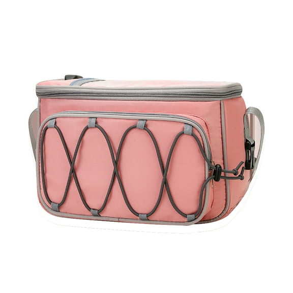 Motorcycle Handlebar Bag Motorcycle Fork Tool Bag Oxford Cloth Shoulder Sling Bag for Motorbike Electromobile Bike Stroller Pink