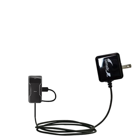 Gomadic Intelligent Compact AC Home Wall Charger suitable for the Jabra Journey - High output power with a convenient, foldable plug design - Uses Tip