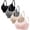 Black/Gray/Beige/Pink, variant on Sports Cami Bras Pack for Women - Basic V-Neck Padded Seamless Bras with No Underwire