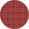 thumbnail image 1 of Ahgly Company Indoor Round Patterned Tomato Sauce Red Area Rugs, 4' Round, 1 of 6